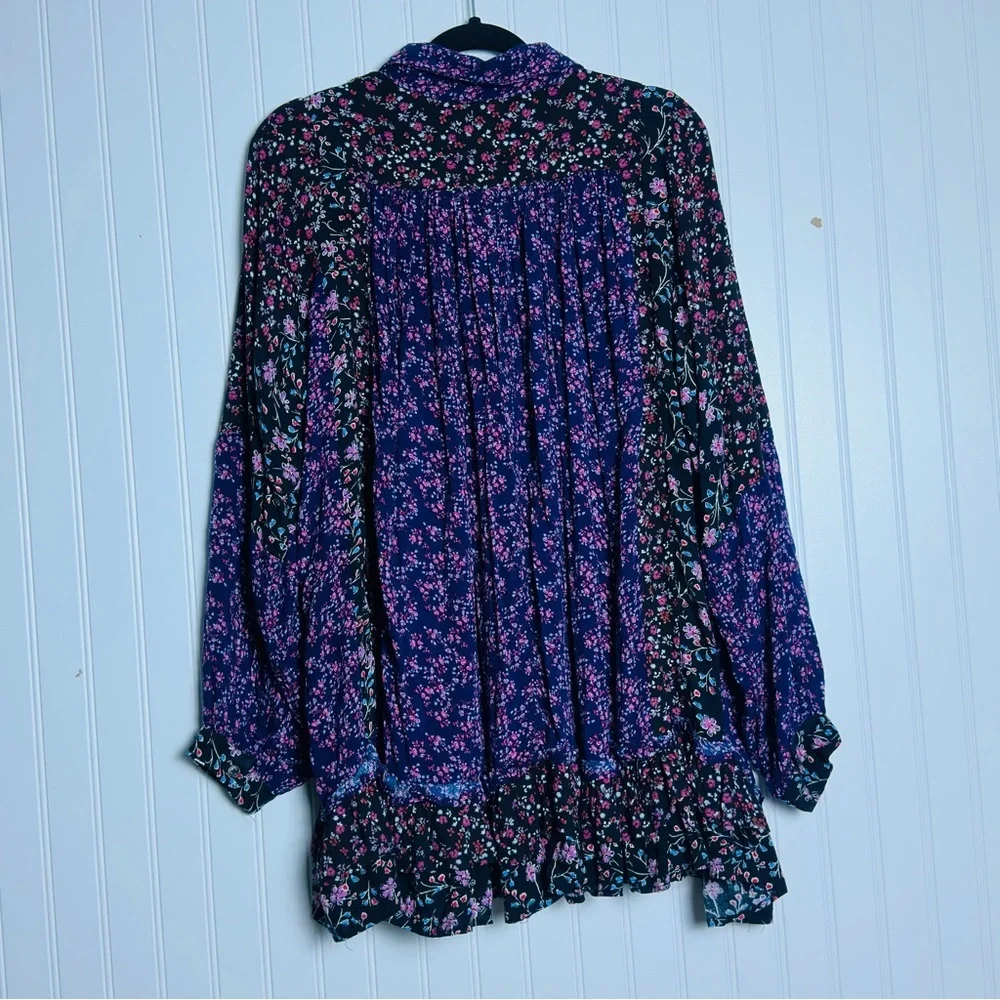 Free People Lost In You Tunic Top or Dress Size Small Oversized Bohemian Tunic - Picture 8 of 12